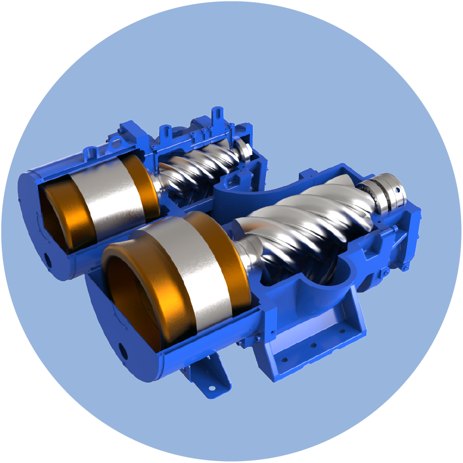 Two-Stage Oil-Cooled Compression Unit