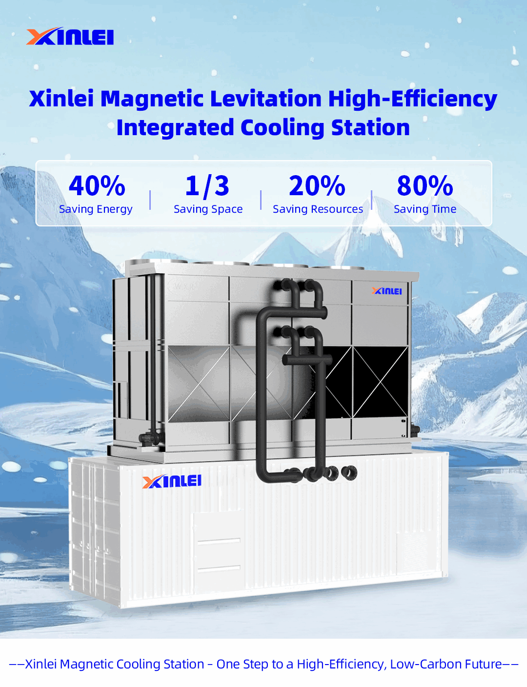 Say goodbye to traditional engine rooms - the 'energy black holes'! Xinlei's maglev cooling station delivers a highly integrated solution for instant energy efficiency and consumption reduction.
